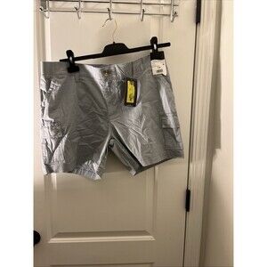 Lee Chino Shorts Mid Rise Womens 22W Light Grey Ultra Soft Waistband